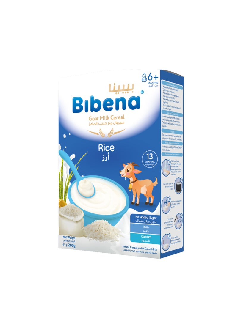 Bibena Goat Milk Cereal with Rice 200g - Image 1