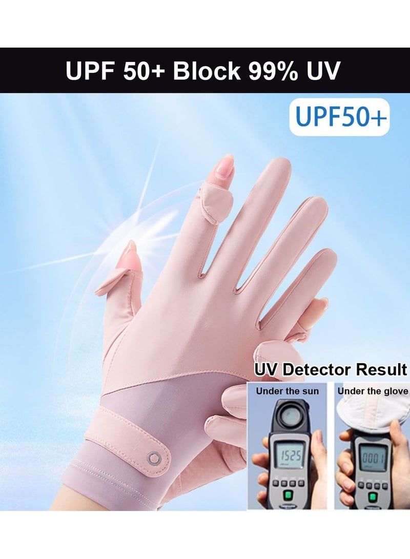 RTYY قفازات نسائية،قفاز سواقة،قلفزات سواقه،قفازات الحماية من الشمس،قفازات صيفية مضادة للانزلاق، مزودة بشاشة لمس كاملة الأصابع، مناسبة للقيادة في الصيف، وركوب السيارات، وصيد الأسماك، ولعب الجولف، والأنشطة الخارجية. - Image 5