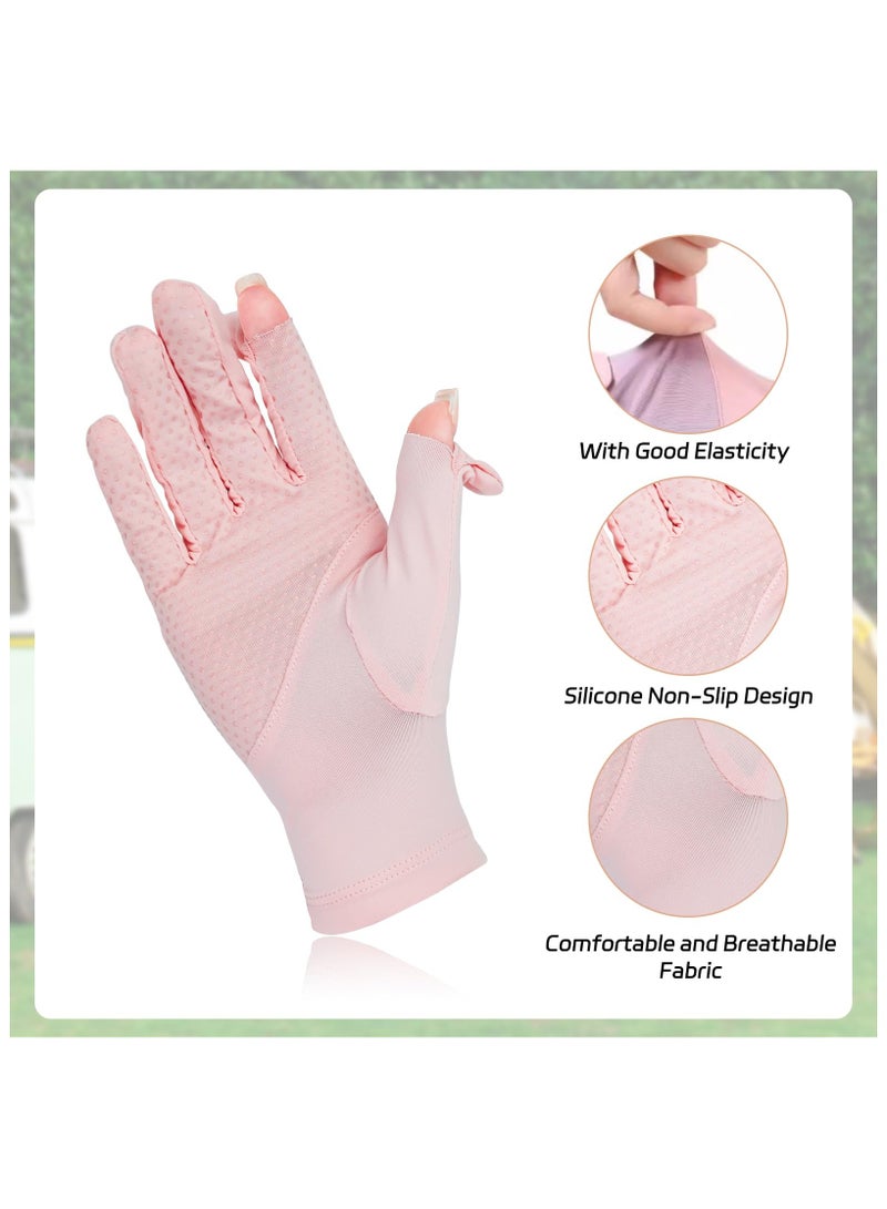 RTYY قفازات نسائية،قفاز سواقة،قلفزات سواقه،قفازات الحماية من الشمس،قفازات صيفية مضادة للانزلاق، مزودة بشاشة لمس كاملة الأصابع، مناسبة للقيادة في الصيف، وركوب السيارات، وصيد الأسماك، ولعب الجولف، والأنشطة الخارجية. - Image 4