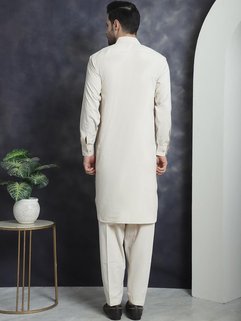 jompers قميص جومبرز للرجال من قطن مخلوط بتصميم باتهاني مع سالوار - Image 2