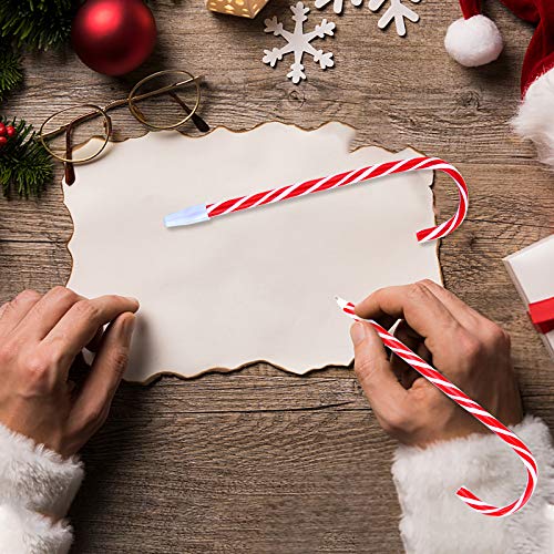 Zealor 48PCS Christmas Candy Cane Pen Christmas Ballpoint Pens with Black Ink Office School Stationery Supplies for Holiday New Years Home Decor Xmas Googie Bag Party Favor, Red - Image 3