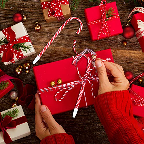Zealor 48PCS Christmas Candy Cane Pen Christmas Ballpoint Pens with Black Ink Office School Stationery Supplies for Holiday New Years Home Decor Xmas Googie Bag Party Favor, Red - Image 5