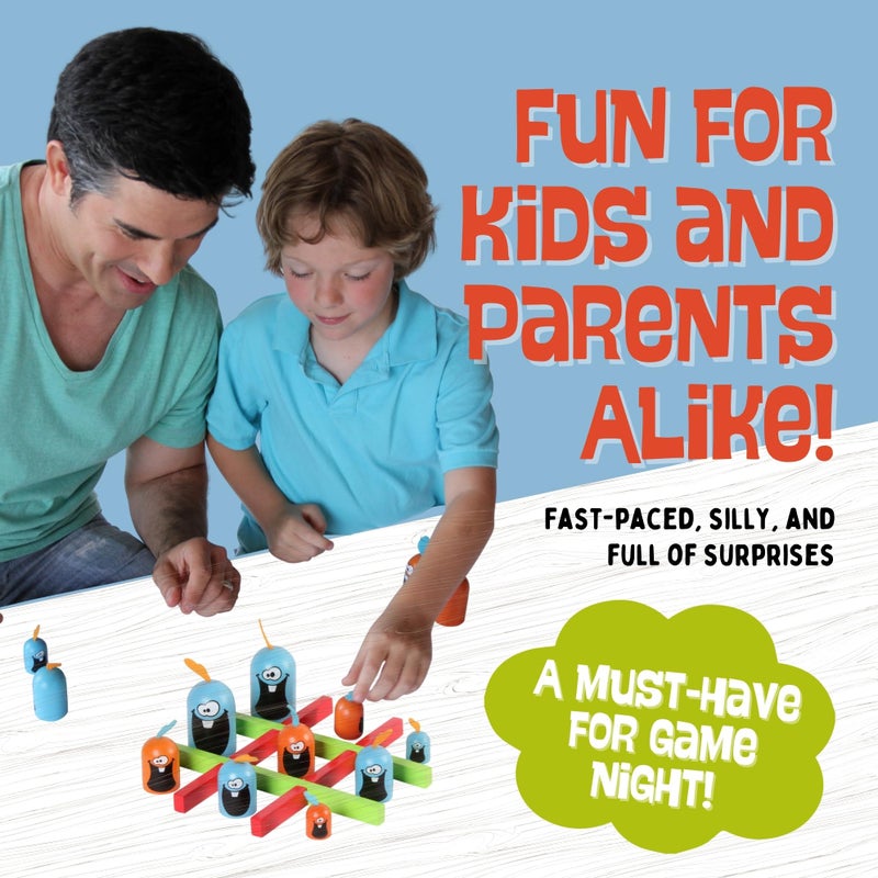 blue orange Gobblet Gobblers Fun Strategy Board Game - Award Winning Kids and Family Friendly Educational Board Game by Blue Orange Games- THE ORIGINAL GAME, All Wooden - 2 Players for Ages 5+ - Image 4