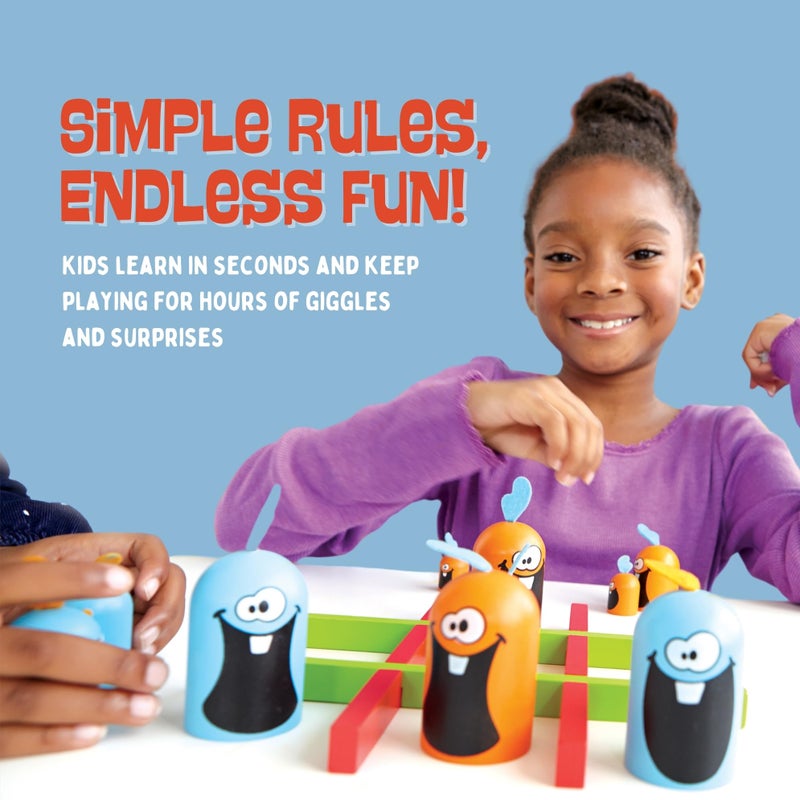 blue orange Gobblet Gobblers Fun Strategy Board Game - Award Winning Kids and Family Friendly Educational Board Game by Blue Orange Games- THE ORIGINAL GAME, All Wooden - 2 Players for Ages 5+ - Image 3