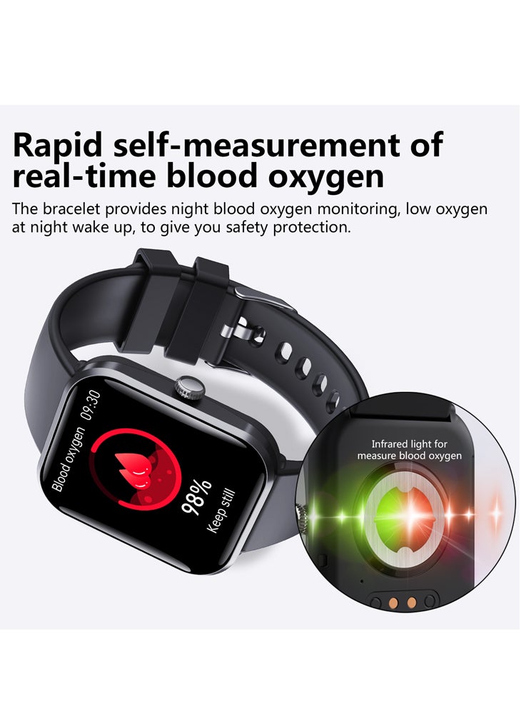 Chomel F96 bracelet SOS alarm heart rate blood pressure body temperature Bluetooth call non-invasive blood sugar measurement smart watch - Image 4