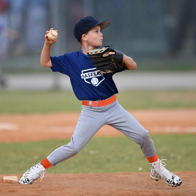 Ultrafun Kids Youth Baseball/Softball Socks and Belt Combo Set for Boys Girls (US, Alpha, Medium, Regular, Orange) - Image 2