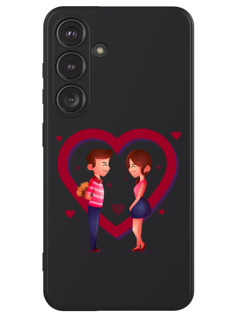 Theodor غطاء سليم حماية واقي من السليكون السائل مع حماية كاملة ضد الخدوش وصدمات لهاتف سامسونج جالاكسي S24 بلس (أسود) - لعشاق - Image 1