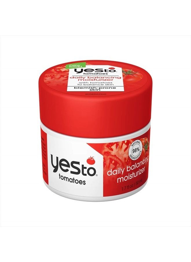 Yes To Tomatoes Daily Balancing Moisturizer, Blemish-Fighting & Enlightening Moisturizer, Natural Vegan & Cruelty Free, 1.7 Fl Oz  - Image 2
