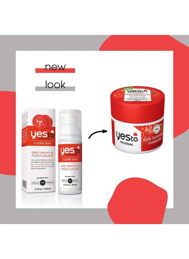 Yes To Tomatoes Daily Balancing Moisturizer, Blemish-Fighting & Enlightening Moisturizer, Natural Vegan & Cruelty Free, 1.7 Fl Oz  - Image 3