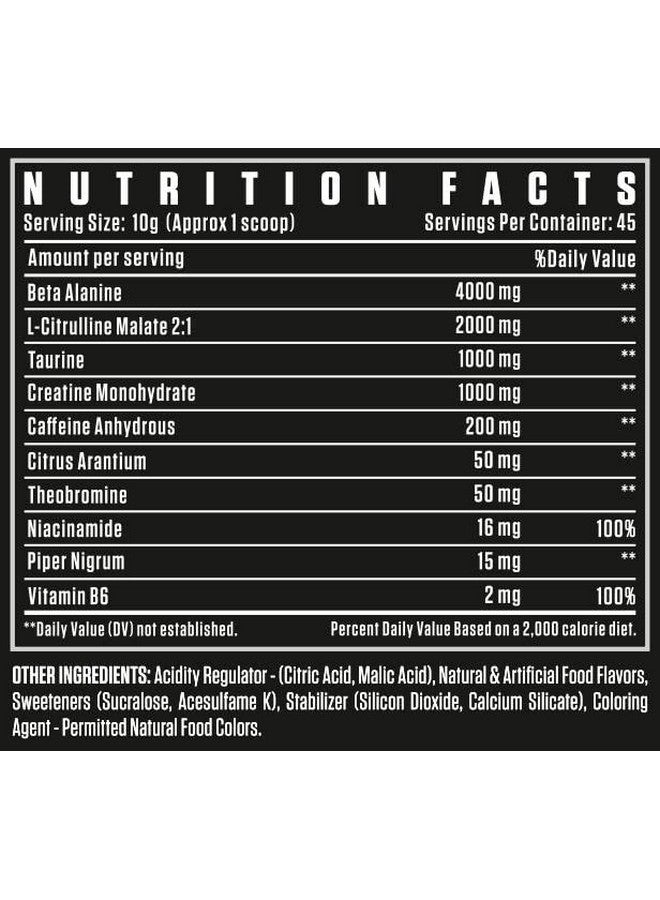 DEXTER JACKSON ديكستر جاكسون بلاك سيريز تيربو HP قبل التمرين | تركيبة متقدمة | نكهة فواكه البونش | 45 حصة، 450 جرام - زيادة الطاقة والأداء - Image 4