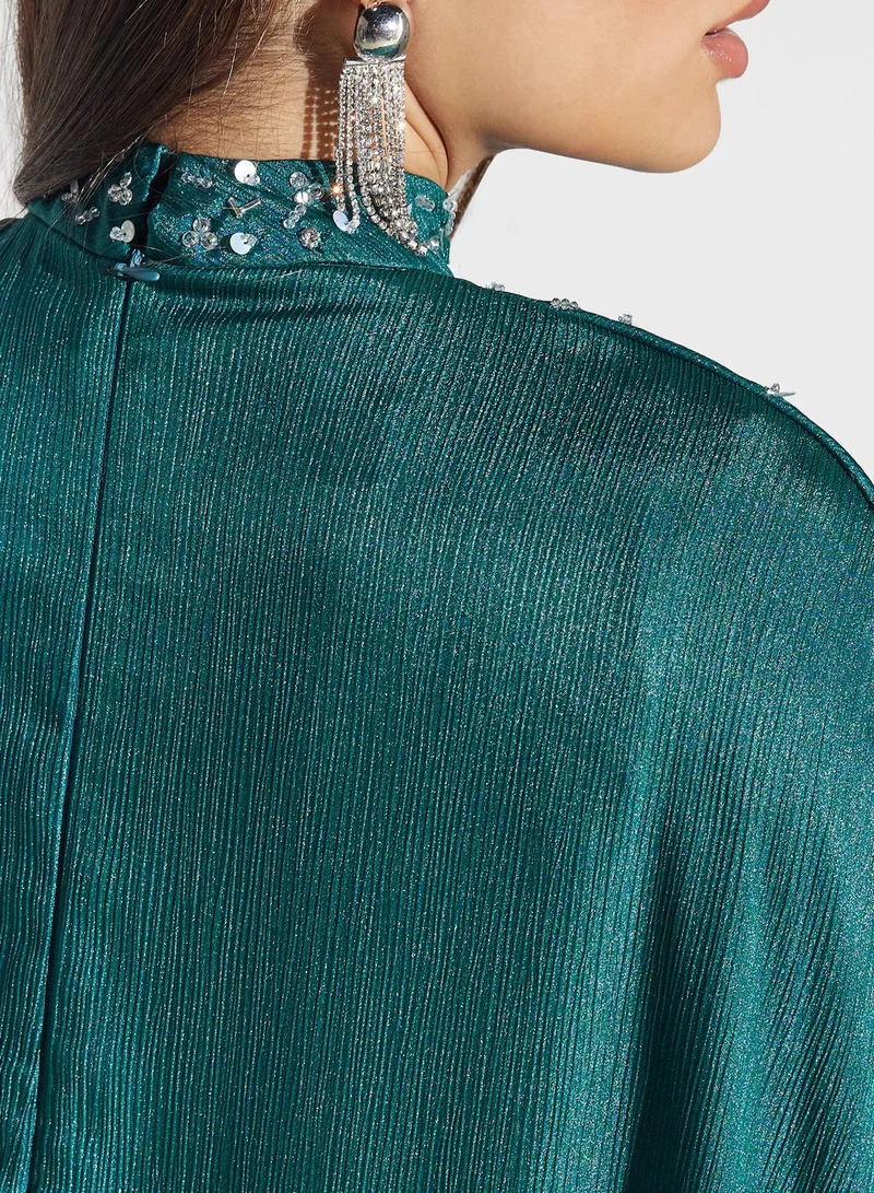Namshi x Embellished Cape Gown Dress