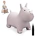 ZOOJOY Bouncy Horse Animals HopperInflatable Bouncing Horse Jumping Animals for ToddlersRide On Hopping Toys for GirlsBoysGreat Gift WP Grey - Image 4