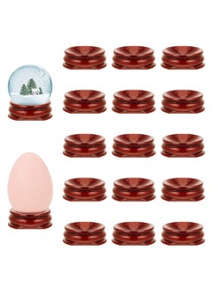 KASTWAVE 15 Pcs Crystal Holder for Stones Wooden Sphere Stands Crystal Display Stand Crystal Sphere Holder Decorative Ball Stand Egg Holders for Ball Egg Base Display Pedestals Globe Decor  - Image 1