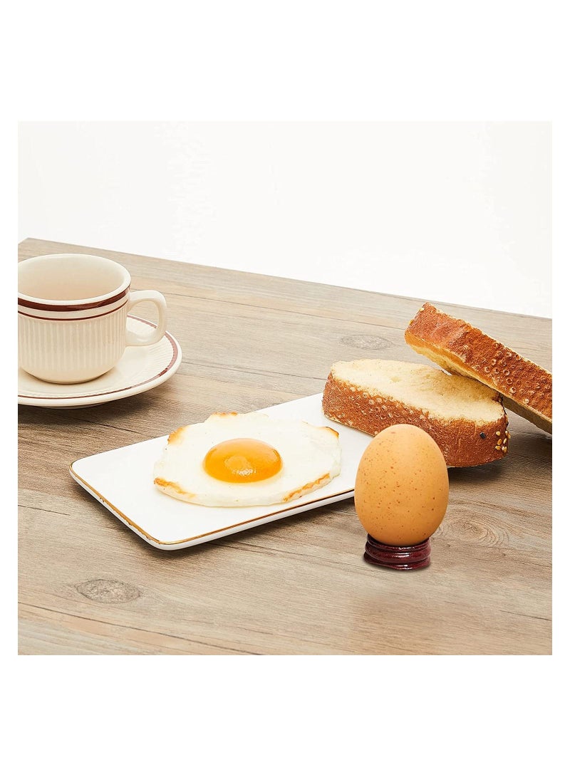 KASTWAVE 15 Pcs Crystal Holder for Stones Wooden Sphere Stands Crystal Display Stand Crystal Sphere Holder Decorative Ball Stand Egg Holders for Ball Egg Base Display Pedestals Globe Decor - Image 4