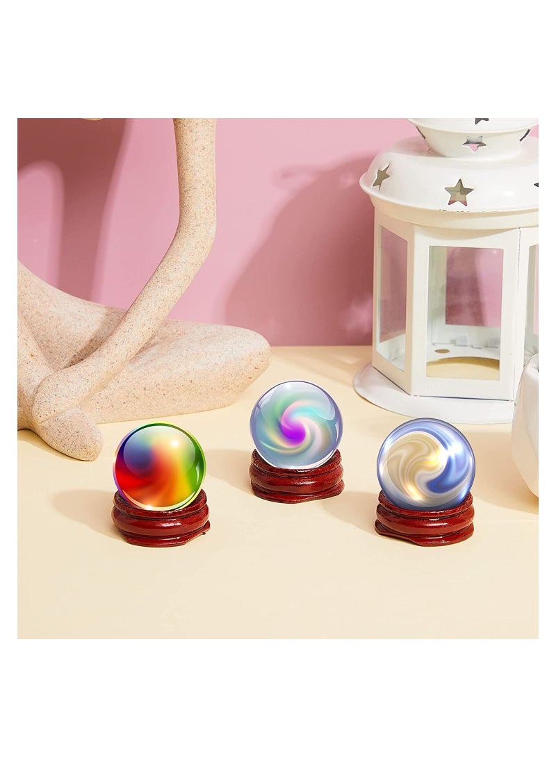 KASTWAVE 15 Pcs Crystal Holder for Stones Wooden Sphere Stands Crystal Display Stand Crystal Sphere Holder Decorative Ball Stand Egg Holders for Ball Egg Base Display Pedestals Globe Decor - Image 5