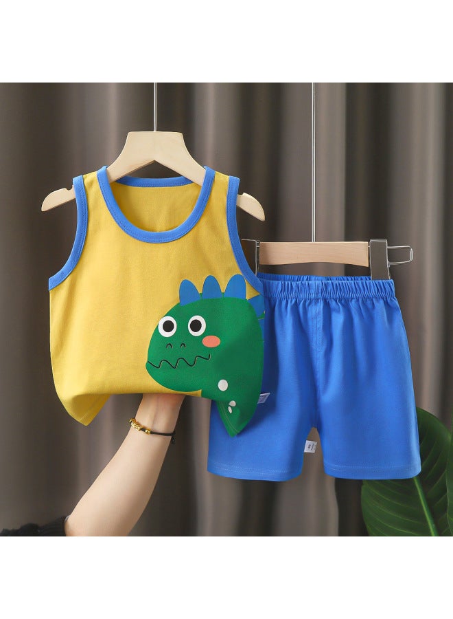 Children's Vest Suit Category A Summer Pure Cotton New Boys And Girls Thin Summer Clothes Baby Clothing Children's Clothing