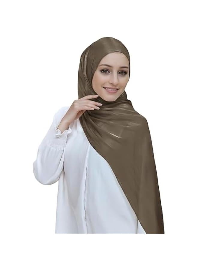 Arabest Lightweight Women's Crepe Scarf Shawl Wrap Head Hijab - Sheen Shimmer - Image 3