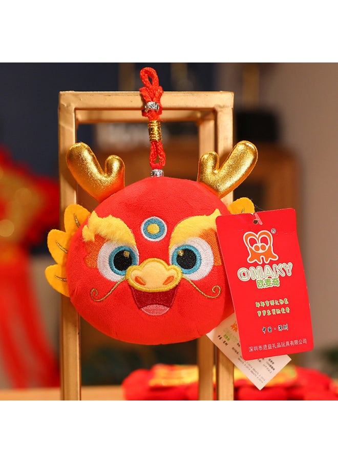 Dragon Year Mascot Dragon Hat Dragon Wallet Dragon Pendant Plush Toy Zodiac Dragon Doll Opening Red Gift-Specifications:Fulongwa Red Envelope Men's Mix And Match  - Image 5