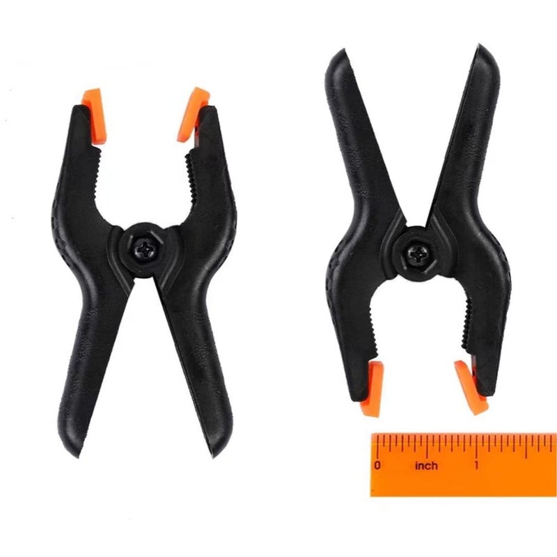 FRICHOM 10 Packs of 3.5 inch Professional Plastic Small Spring Clamps Heavy Duty for Crafts and Backdrop Clips Clamps for Backdrop Stand,Photography, Home Improvement and so on - Image 3
