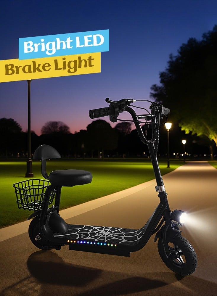 بولين سكوتر كهربائي للأطفال، سكوتر كهربائي للأطفال من عمر 5 إلى 12 عامًا، مزود بمحرك 250 واط، مدى يزيد عن 10 كيلومترات، سرعة 5-10 كيلومترات في الساعة، أسود - Image 5