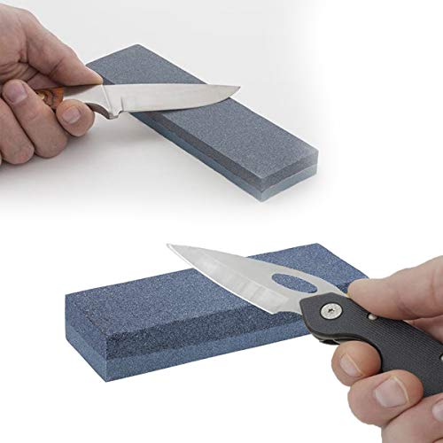 DeoDap Silicon Carbide Combination Stone for Sharpening Steels, Ceramic Knife Sharpening Stone, Black, Knife Sharpener - Image 2