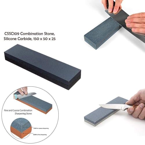 DeoDap Silicon Carbide Combination Stone for Sharpening Steels, Ceramic Knife Sharpening Stone, Black, Knife Sharpener - Image 4