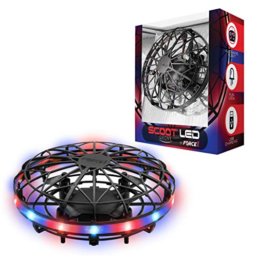 Force1 Scoot LED Hand Operated Drone for Kids or Adults  Hands Free Motion Sensor Mini Drones Easy Indoor Flying Orb Ball Small UFO Toy for Boys and Girls RedBlue - Image 1