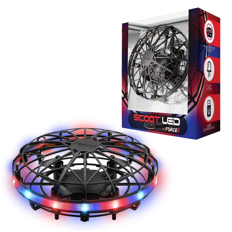 Force1 Scoot LED Hand Operated Drone for Kids or Adults  Hands Free Motion Sensor Mini Drones Easy Indoor Flying Orb Ball Small UFO Toy for Boys and Girls RedBlue - Image 2
