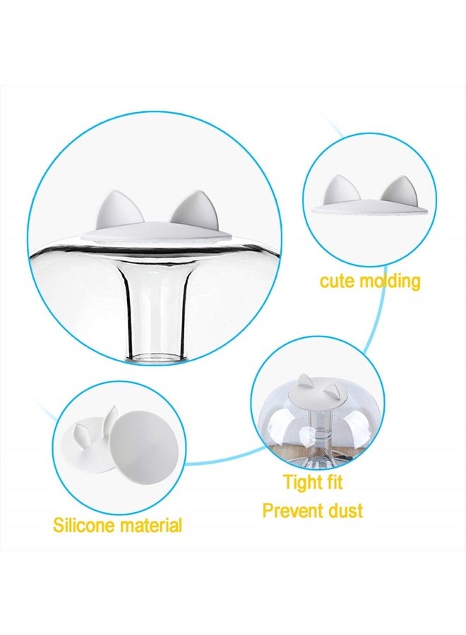 SUNMON غطاء مضاد للغبار لمكبر الصوت HK Aura Studio 3 - شفة سيليكون لنظام مكبر الصوت الشفاف Harman Kardon Soundsticks 4 و Aura Studio 4 بلوتوث (أبيض قط) - Image 3