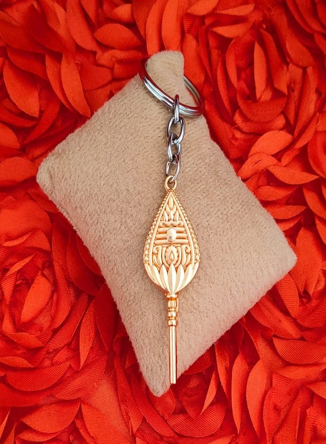 M Men Style Gold Plated South Indian Lord Murugan Subrahmanya Vel Metal Keychain & Keyring for Bikes Cars Bags Home Cycle Men Women Boys and Girls - Image 5