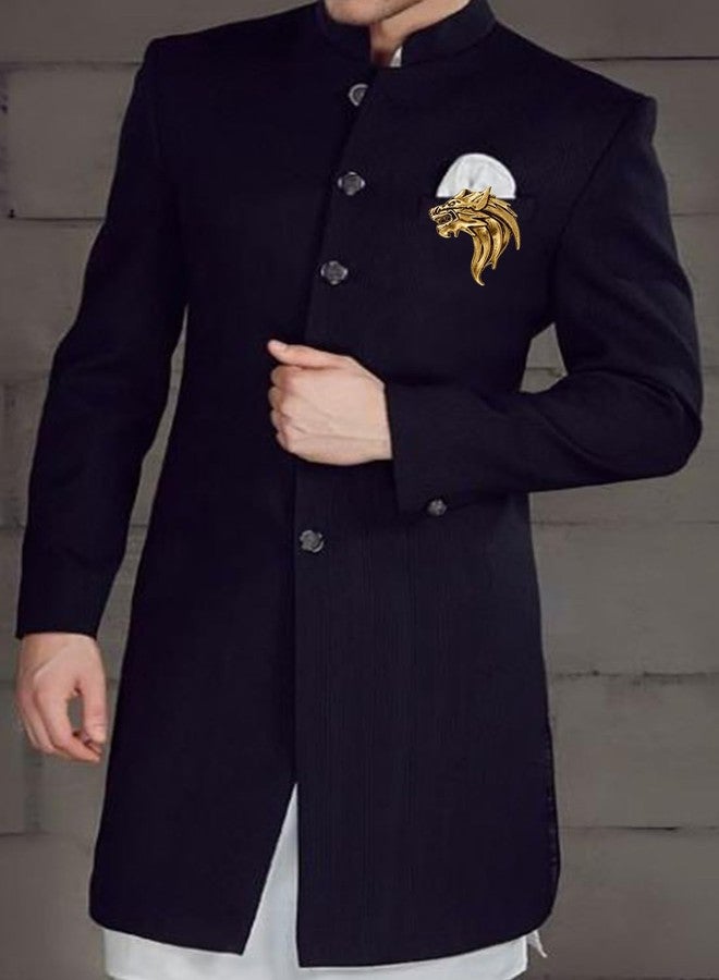 Mahi Combo of Lion Face Shaped Brooch/Lapel Pin for Mens (CO1105582G) - Image 3