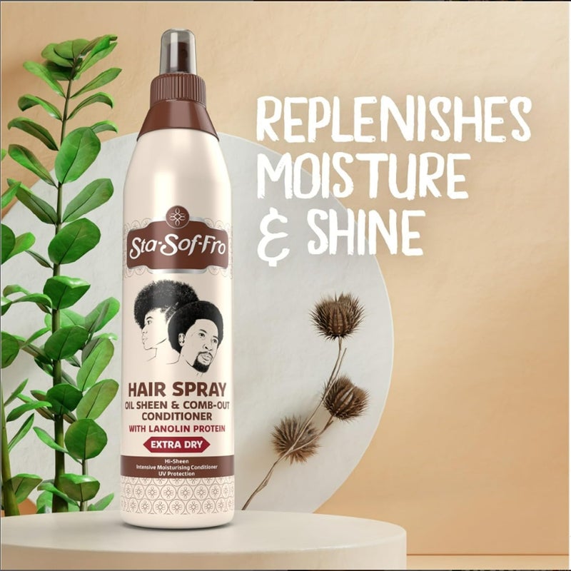 Sta-Sof-Fro Hair & Scalp Spray Comb Out Conditioner with Lanolin, Extra Dry (350mL) - Image 2