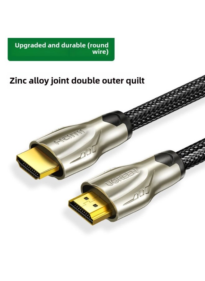 ماركة غير محددة خط HDMI أخضر 4K HD خط اتصال 2.0 خط بيانات 60 هرتز 30 هرتز نقل الفيديو رأس سبيكة منسوجة شبكة - اللون: كابل HDMI عالي الدقة متين مطور - طول الخط: 1.5 متر  - Image 1