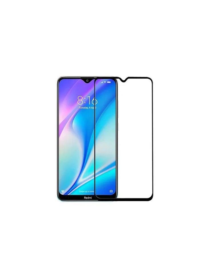 Full Coverage Tempered Glass Screen Protector Compatible with Xiaomi Redmi Note 8 - Black Frame  - Image 2