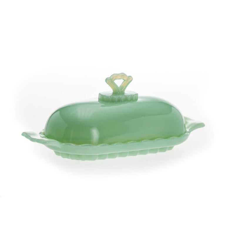 Mosser Glass Mosser Anna Jade Full Size Butter Dish 