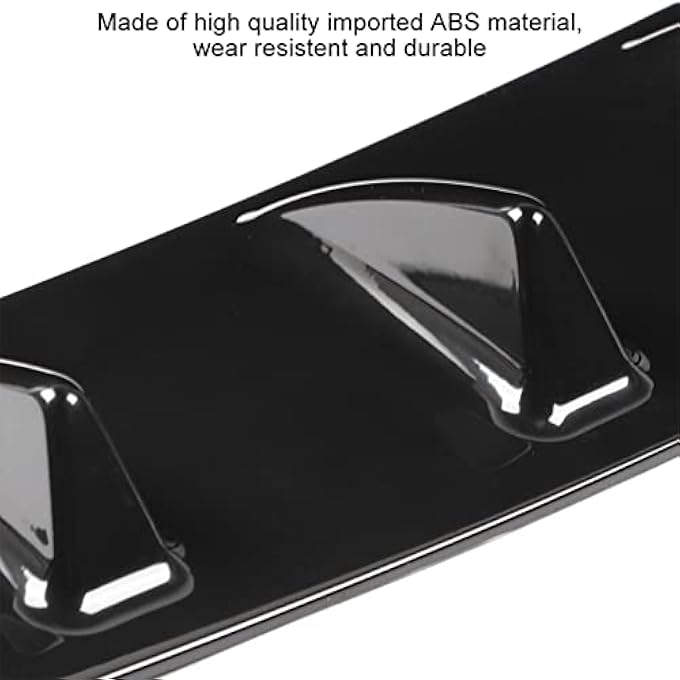 CHICIRIS Universal Car Rear Bumper Chassis Fin Spoiler Wing Lip Diffuser for Vehicle Aerodynamics, ABS Material, Ideal for Car Racing Enthusiasts (M) - Image 2