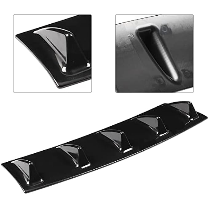 CHICIRIS Universal Car Rear Bumper Chassis Fin Spoiler Wing Lip Diffuser for Vehicle Aerodynamics, ABS Material, Ideal for Car Racing Enthusiasts (M) - Image 3