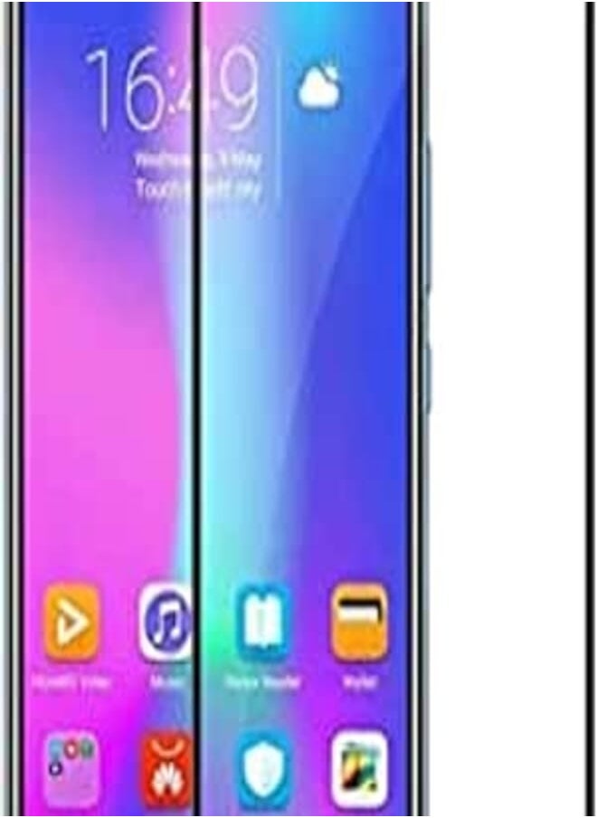 Dragon Dragon Honor 10 Lite Screen Protector, Full Glue 4D Curved Full Coverage Tempered Glass Screen Protector for Honor 10 Lite -Black 