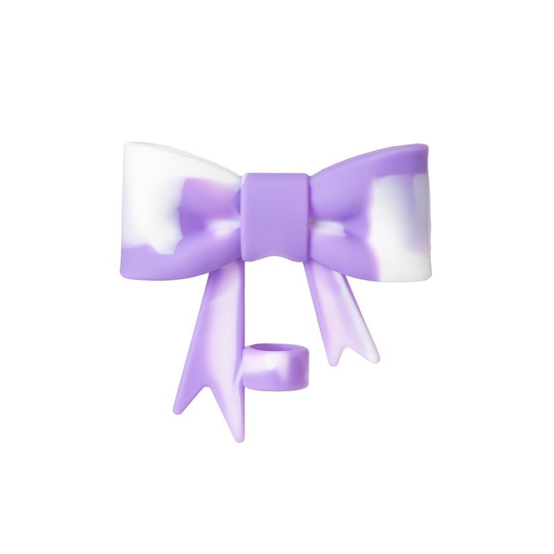 GANPUB Purple White Bow Straw Cover for Stanley 40&30 Oz Cup  10mm Silicone Straw Covers Cap for Stanley Cup Accessories  Straw Cap Stopper for Reusable Straws Tip Lids  Cute Straw Topper for Tumblers  - Image 1