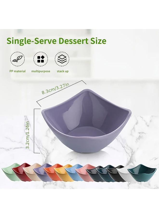 2 Pcs Orange Snack Plates For Party Dessert Compact Sturdy Reusable Multipurpose Serving Dishes - Image 2