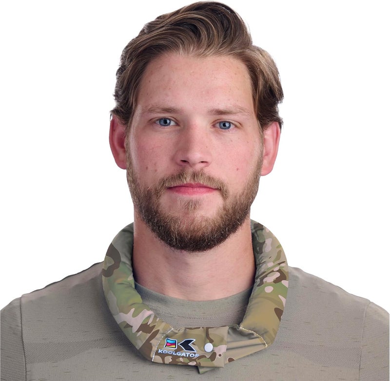 KOOLGATOR Evaporative Cooling Neck Wrap – Reusable Neck Cooler with Long Lasting Relief During Hot Weather Activities, Sports, & Outdoor Work, Scorpion/OCP Camo, 1 Pack - Image 1