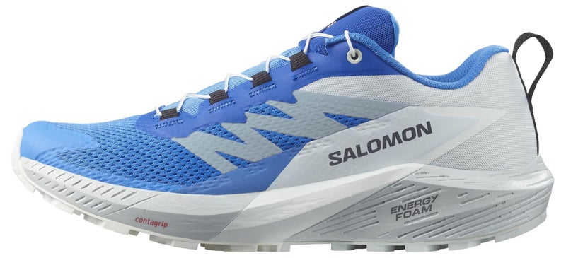 Salomon Men's SENSE RIDE 5 Trail Running Shoes for Men, Ibiza Blue / Lapis Blue / White, 8.5 - Image 1