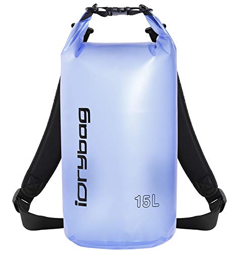 IDRYBAG Clear Dry Bag Waterproof 2L/5L/10L/15L/20L, Small Dry Sack Waterproof Bag for Kayaking - Image 1