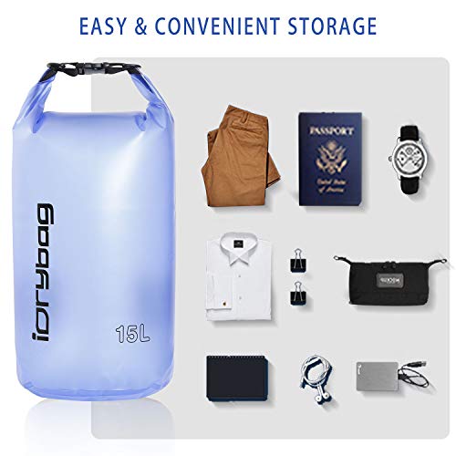 IDRYBAG Clear Dry Bag Waterproof 2L/5L/10L/15L/20L, Small Dry Sack Waterproof Bag for Kayaking - Image 4