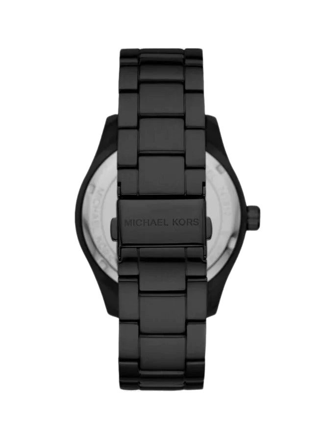 MK Runway Quartz Black Dial Black Steel Strap Watch For Women - 4562 - Image 2