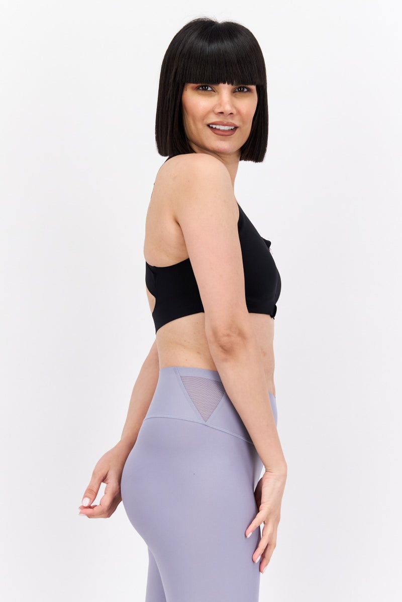 Brooks حمالة صدر رياضية للنساء مبطنة قليلاً، سوداء - Image 3