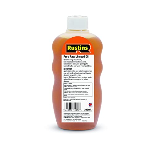 Rustins LINS300 300ml Raw Linseed Oil - Image 2