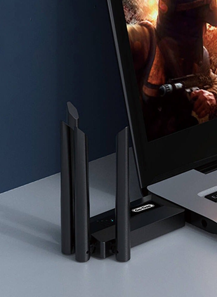 GO-DES Go Des GD-BT318 Dual Band 1200M  4 Antennas Wireless Internet Provider USB High Power WiFi Adapter - Image 4