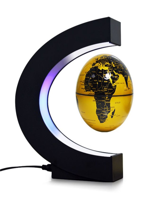 3 Inch Magnetic Levitation Floating Globe World Map Globe with C Shape Base LED Lights for Teaching Home Office Desk Decoration - Image 1
