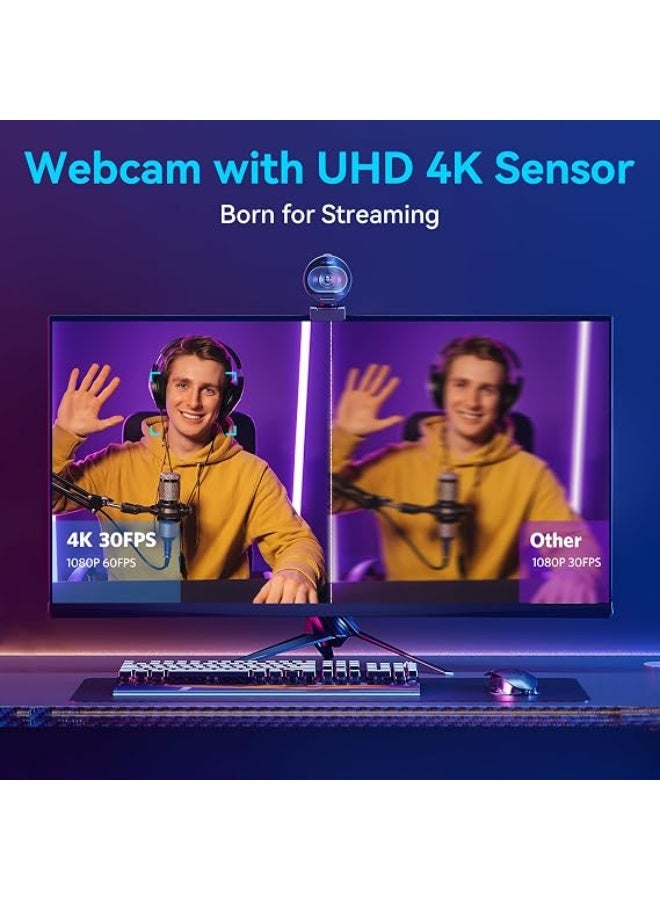 EMEET S600 4K Webcam for Streaming - 1/2.55'' Sensor, PDAF Autofocus - Image 5